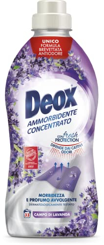 Deox - Ammorbidente Lavatrice Concentrato, 33 Lavaggi, Campo di Lavanda, Capi Morbidi e Profumati, con Tecnologia Fresh Protection, 660ml x 1 Confezione