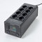 Pailvens Regleta de Tomas de Filtro de Red HiFi con Pantalla LCD Grande, Toma de Filtro de interferencias de 8 vías con protección contra sobretensiones, protección de Carga hasta 15 A, Negro