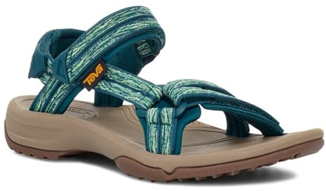 Teva Women's W Terra Fi Lite Sandal, Waves Cadmium Green, UK 3