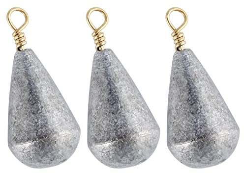 Dr.Fish 30 Pack Bass Casting Sinker Bell Fishing Lead Weights Drop Shot Weights Freshwater Tear Drop Sinkers 1/2oz