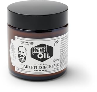 Beyer's Oil Bartpflegecreme 120ml - Intensive Bartpflege - Macht den Bart glatt und weich, bekämpft Schuppen