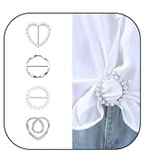 4PCS Scarf Ring Clip Scarf Rings for Women Button Covers for Women Blouses Shirt Tightener Clip Cinch Pin Clothes Jewelry