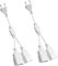 Xmart 2 Pièces 2 en 1 Câble d'alimentation D'extension Euro 0.3m Euro Câble D'extension Cable Alimentation 0,75 mm² Type-C Fiche Euro vers Type-C Prise Plate Rallonge Câble pour Ordinateur TV Blanc