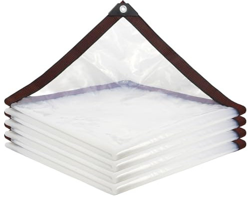 Bache Transparente Exterieur, Bache de Protection Exterieur avec Oeillets, Imperméable, Anti-déchirure, pour Meubles de Jardin, pour l'extérieur, Isolation des Plantes, avec Corde de,1x2m