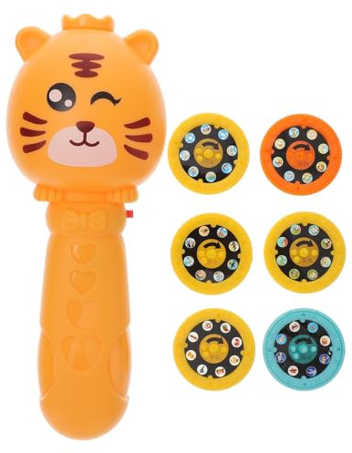 LABRIMP Bedtime Projector Flashlight for Educational Projection Torch with Animal Patterns Early Learning to Stimulate Imagination and Cognition Portable Night Light for Boys
