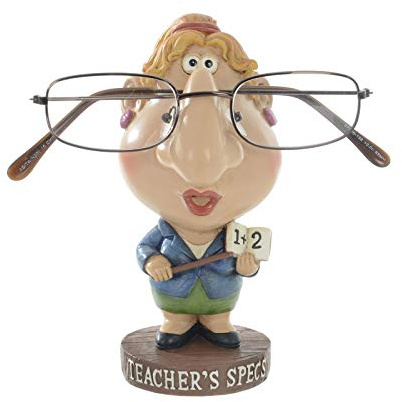 Novelty Reading Glasses Holder Sunglasses Spectacles Specs Stand Figure Ornament Home Office Desk Accessory Birthday Christmas Xmas Gift - Woman Teacher