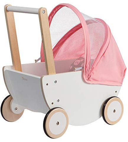 howa Puppenwagen aus Holz mit faltbarem Verdeck 2550