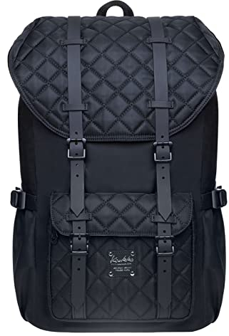 KAUKKO Laptop-Rucksack, funktionelle Outdoor-Tasche für Reisen & Camping, Studentenrucksack für Studenten, Blackep5-19, Schulter Gurt, Outdoor | sportlich | funktionell | minimalistisch