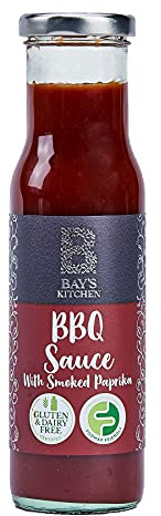 Bay's Kitchen Low FODMAP BBQ Sauce with Smoked Paprika for barbeques and home cooked food, Gluten-Free, IBS-Friendly and suitable for Vegans, 275g bottle