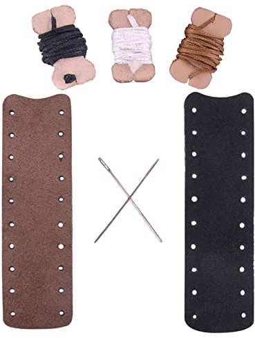Handcrafted Large Loop Leather Lever Wrap for Lever Action Rifles (3.5 Suede (Brown/Black))