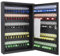ARREGUI PL100EN Schlüsselschrank mit 100 verstellbaren Haken | Schlüsselbox aus Stahl mit IP65 Elektronikschloss | Schlüsselkasten mit Zahlenschloss | Programmierbare Codes | 55x38x8 cm | Schwarz