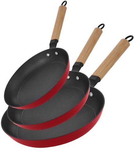 YUTANN Nonstick Frying Pan Set, 8 10 12 Ceramic Frying Pans, Pre-seasoned Cast Iron Pan Cookware Set with Removable Handle, Dishwasher Safe, Free of PFAS & PFOA, Compatible with All Stovetops