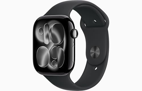 Apple Watch Series 11 [GPS, 46mm] Cassa Jet Black in Alluminio con Cinturino Sport Nero, M/L (Ricondizionato)