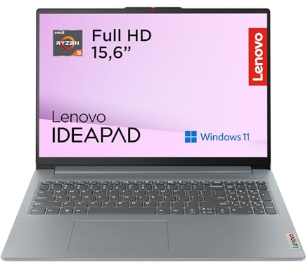 Lenovo IdeaPad Slim 3 Gen 8 – Ordenador Portátil 15.6 FHD (AMD Ryzen 5 7520U, 16 GB RAM, 512 GB SSD, Gráficos AMD Radeon 610M, Wi-Fi 6, Win 11 Home, Office Trial) Teclado QWERTY Español – Gris Ártico