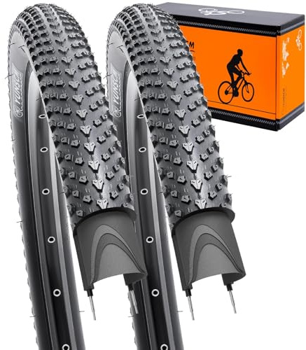 YUNSCM 29X2.25 Lightweight Mountain Bike Tires ETRTO 57-622 60TPI Nylon Puncture-Resistant Compatible with 29x2.20/2.25/2.30 Tires-2 PCS (Y-1166)