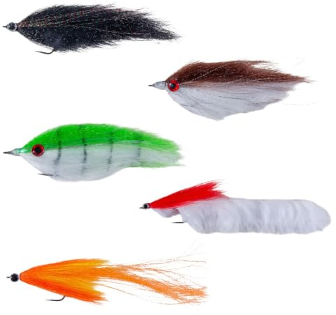 Ultimate Set De Streamers para La Pesca con Mosca De Lucio - Mosca para Pesca con Mosca