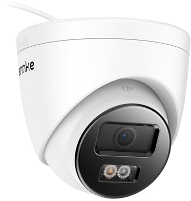 ANNKE C800 Turret PoE 4K Ultra HD Telecamera di Sicurezza Microfono Audio Camera IP 8MP 100ft EXIR Visione Notturna IP67, Supporto per la Registrazione Scheda TF 256GB (Può Essere Utilizzato da Solo)
