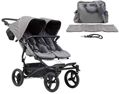Ausstellungsstück Mountain Buggy duet buggy V3.2 Luxury Collection als Doppelsitz-Buggy inkl. Wickeltasche - herringbone (Fischgrätenmuster)