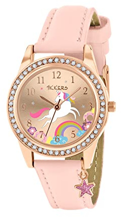 Tikkers Girl's Analog Quartz Unicorn Watch with Polyurethane Strap TK0201