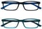 OPULIZE See-Brille Blaulichtfilter 2er Pack Schmal Rahmen Federscharniere Verbessern Den Schlaf Computerbrille Gaming Entspiegelt Schwarz Türkis Herren Damen BB9-1Q