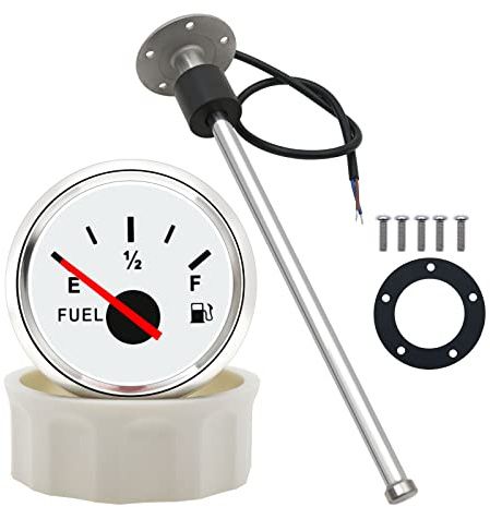 KAOLALI Sensore di Livello del Carburante con Indicatore Carburante 150mm 0-190ohm per Camper Auto Barche