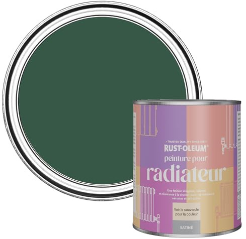 Rust-Oleum Green Heat Resistant Radiator Paint in Satin Finish - The Pinewoods 750ml