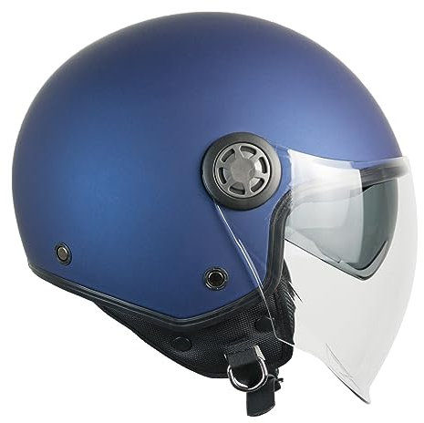 SKA-P Casco open face, 1SHA ZEN MONO Blu satinato, M (57-58cm)