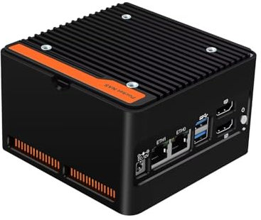AIOPCWA N100 Mini PC NAS, 4x M.2 NVMe Mini Desktop Computer with 2x i226-V 2.5GbE LAN, DDR5 Micro PC Barebone NO RAM NO SSD, USB3.2, Support Dual 4K Display, WiFi7/BT5.4 Expandable