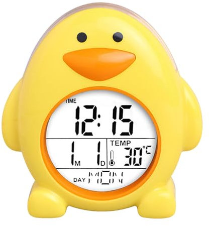 Sveglia a forma di, orologio da scrivania per bambini, sveglia digitale per bambini, orologio con visualizzazione della temperatura, orologio calendario perpetuo, orologio da