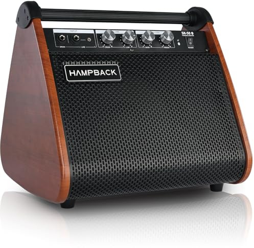 HAMPBACK SK-50 Electric Drum Amp 50W, Wireless Electronic Drum Amplifier Keyboard Speaker for Home Practice