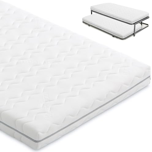 EROSS CONFORT | Colchón para Cama Nido 90x180. Colchón Litera Juvenil. Antialergenico. Tratamiento Antibacterias. Funda con Cremallera Desenfundable. Lavable y Transpirable