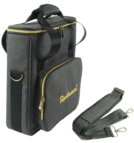 LeeQinersw Sac de Rangement pour disques vinyles, Organiseur de Bureau pour disques vinyles de 12 Pouces, Portable, de, avec Couvercle, en Tissu Oxford,