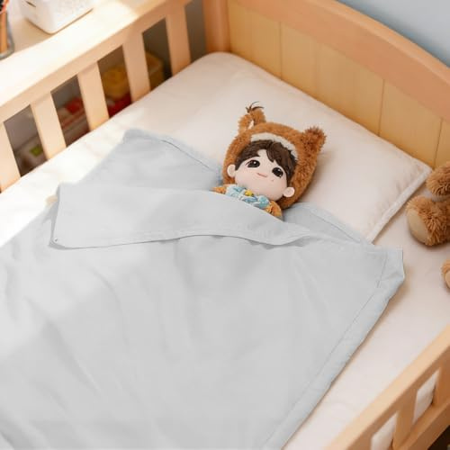 DUJUIKE 100% Waterproof Kids Sleeping Bag Liner, Velvet Kids Travel Sheet, Sleep Sack Lining for Children to Support Bedwetting, Suitable for Camping, Sleepovers & School Residentials-168x69cm (Grey)
