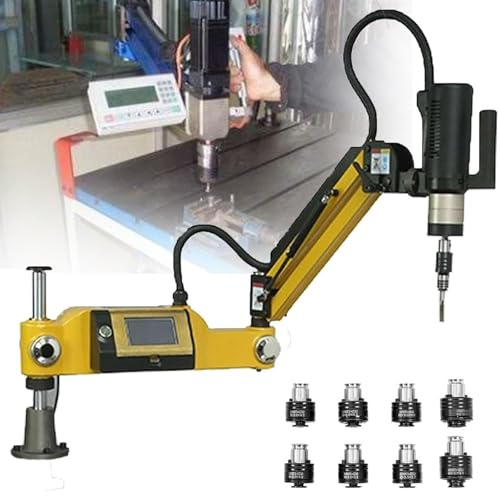 ZenSeFarin Máquina Roscadora Eléctrica M3-M16, Roscadora Eléctrica Multidireccional De 360°, Brazo Roscador Flexible Universal De 312 RPM, Incluye 8 Pinzas Estándar, Radio De Trabajo De 1000Mm