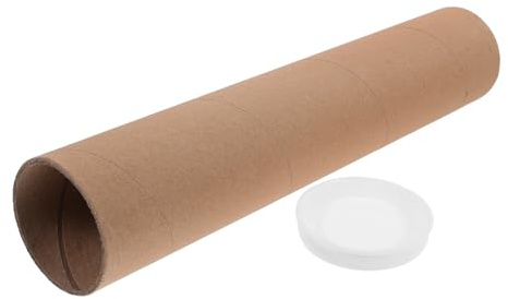 Gatuida Tubo di Carta Artigianale per Poster 33x10 Cm Tubo di Cartone Lungo per Progetti Fai da Te Versatile per Aula e Ragazzo Ragazza