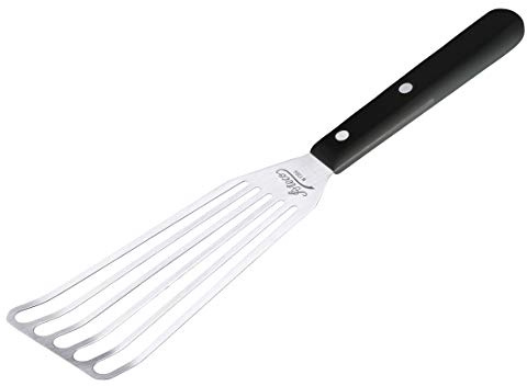 Ateco Slotted Spatula with 6 by 3-Inch Stainless Steel Blade, Plastic Handle, Dishwasher Safe