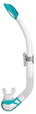 Mares Snorkel Bay, Schnorchel für Erwachsene mit halbtrockenem Oberteil mit Anti-Splash-System, Aqua