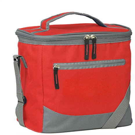 sin4sey Glacière Sac Isotherme Format Pratique Anse Bandoulière, rot