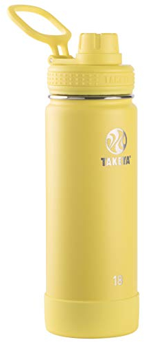 TAKEYA 51159 Actives Insulated Stainless Steel Water Bottle with Spout Lid, Canary