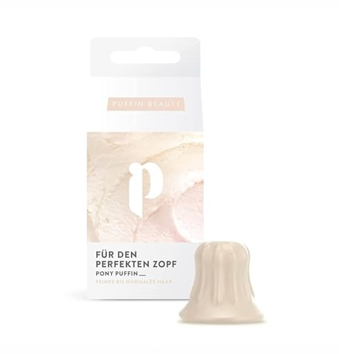 pony puffin VANILLA | Für den perfekten Zopf voller Volumen & Halt - Made in Germany | Latexfrei & vegan | Hebt Deinen Zopf auf das nächste Level | Beige für alle hellen Haare