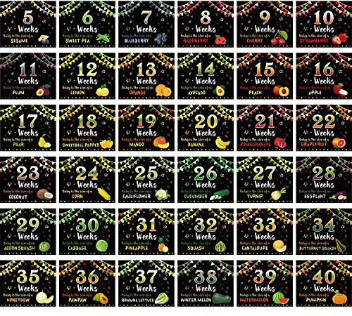 Pregnancy Sign 5 to 40 Weeks Weekly Milestone Belly Bump Tracker Baby You'll Be Weekly Pregnancy Update Photo Props Pregnancy Sign Pregnancy Gift for Mom