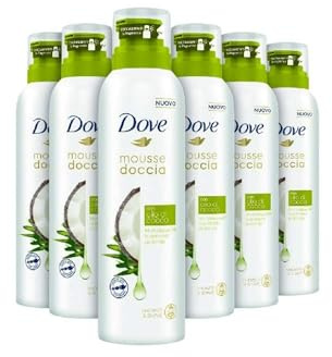 DOVE Mousse Doccia Olio di Cocco 6x200 ml (Confezione da 6)