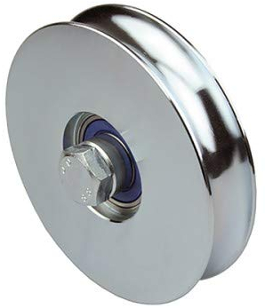 DOJA Industrial | Schiebetür Rad | 2 Stück | 57mm x 20mm | Stahl | Schiebetor Rolle | Rädern fuer Schiebetüren | Torrolle/Laufrolle Rolltor | U Nut Kugellager Rollen Raeder | Tor Laufrollen