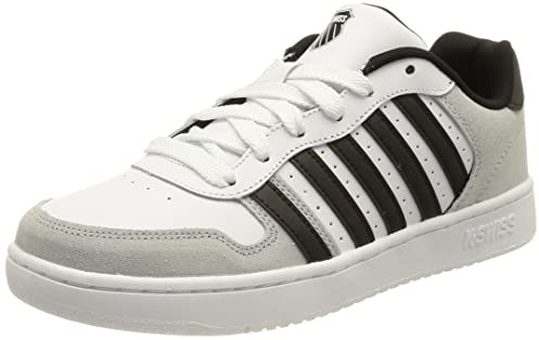 K-Swiss Court Palisades Herren Turnschuh , White Gray Black, 44 EU