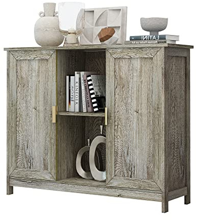TaoHFE Farmhouse Buffet Cabinet,Farmhouse Credenza Cabinet,Farmhouse Sideboard Storage Cabinet,Coffee Bar Cabinet Buffet Table Thin Cabinet for Narrow Spaces Entry Cabinet Hallway Cabinet Dining Room
