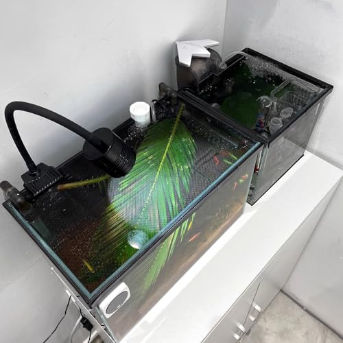 DIY Magnetic Fish Tank Lid Net Cover, Adjustable Aquarium Anti Jumping Mesh net, Max 19.6''x 39.3,Terrarium Lid Protect Reptiles from Escaping