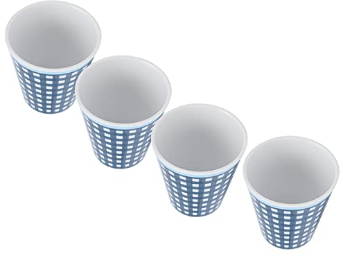 Vasos De Melamina 4 Unidades Tazas Para Bebidas Imitación Porcelana Resistente A Caídas Y Ideal Para Restaurantes Escuelas O Hogar