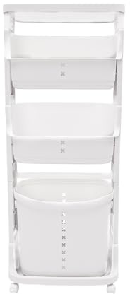 Cesto para la ropa sucia con ruedas, 3 compartimentos, varios niveles, cesta de plástico para la colada, cesta de lavandería, cesta de almacenamiento