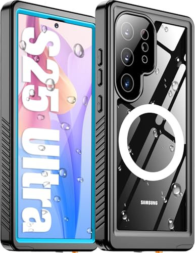Oterkin Magnetic for Samsung Galaxy S25 Ultra Case Waterproof, [IP68 Underwater][MagSafe Compatible] Built-in Camera & Screen Protector[360°Full Body Sealed] Shockproof Case for Galaxy S25 Ultra, Blue