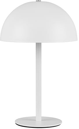 Reality Leuchten LED-batteri bord Munoz R54891131, metall vit matt, inkl. 1,3 watt LED, 4-vägs touch